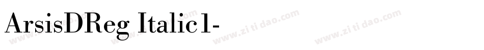 ArsisDReg Italic1字体转换